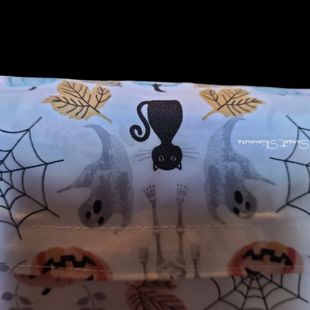 4pc CYNTHIA ROWLEY Pastel Halloween QUEEN Sheet Set Pumpkin Owl Cat Skull New